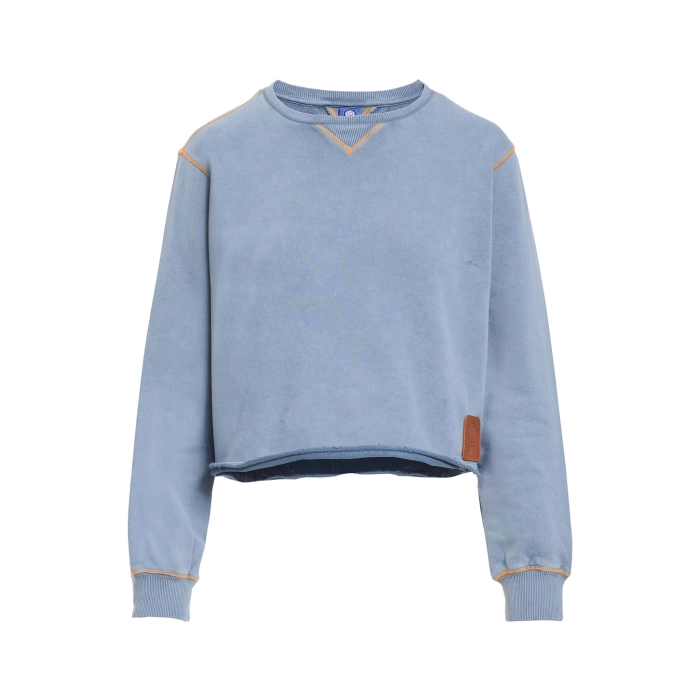 Explore inter stone wash denim crop top sweatshirt – woman Inter Kits Collection | Top Fan Gear
